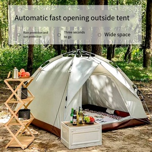 Draagbare Outdoor Vouwtent Voor 2 Personen Volautomatische Snelopening Strand Camping Zilver Lijm Coating Verdikt Waterdicht - Product Image 3