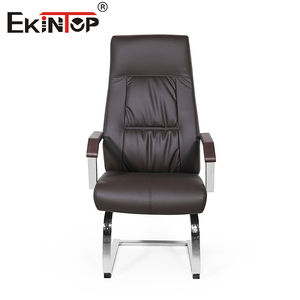 Sinonis Luxury Leather Visitor <b>Chair</b> Fixed Base Guest <b>Chair</b> for Meeting Room Modern <b>Padded</b> Reception Office Conference <b>Chair</b> - Product Image 2