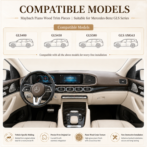Kit di Rivestimento Interno in Legno di Pianoforte Maybach per Mercedes-Benz GLS 400 450 580 AMG63, Upgrade per Cruscotto, Porte, Console e Schienale del Sedile - Product Image 5