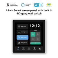 Nuevo Panel de Control Táctil Inteligente para el Hogar Kooyii Golden Security 2026 con Pantalla de 4 Pulgadas y Interruptor Integrado de 4 Canales