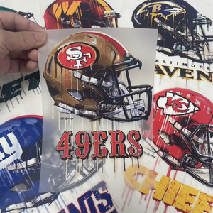Bán buôn NFL Vinyl Nhãn may mặc Báo Chí nhiệt chuyển Thiết kế tùy chỉnh dtf chuyển Stickers cho quần áo - Product Image 3