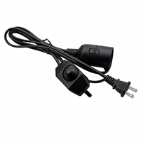 Support de lampe E27, lampe de table à intensité variable, interrupteur à bouton-poussoir, ensemble prise et cordon, norme européenne E27, cordon de prise US standard, transfrontalier