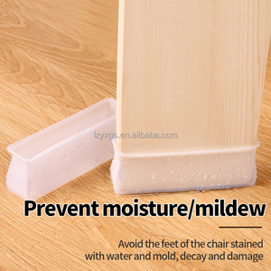 Couvre-pieds <span class=keywords><strong>de</strong></span> <span class=keywords><strong>lit</strong></span> rectangulaire pour enfants, antidérapant, en silicone, réutilisable, durable, silencieux, protection des pieds <span class=keywords><strong>de</strong></span> meubles - Product Image 4