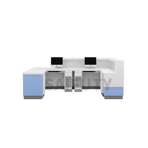 Escritorio de Estación de Enfermería de Acero Electrolítico Personalizado SFD-B001, Mesa de Trabajo en Forma de L para Consultorio Médico, Muebles de Oficina - Product Image 3