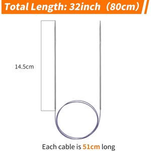 Agujas de tejer circulares de madera para jóvenes profesionales y tejedores jóvenes, con uniones lisas y cable flexible, ligeras. - Product Image 2