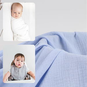 Factory Stock 100% Cotton Muslin Fabric 125gsm pink <strong>White</strong> Double <strong>Gauze</strong> Fabric for Baby - Product Image 4