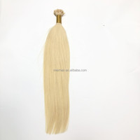 Extensions de cheveux naturels en kératine, cheveux vierges Remy, cuticules alignées, double épaisseur, pointe en I, 100% cheveux humains