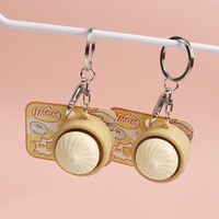 Cheap Dumpling Keychain Press Fidget Keycap Keychain Pendant with Switch Sound Relieve StressToy Pendant
