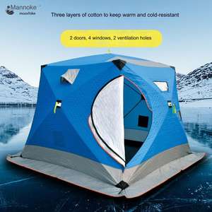 Tente de pêche sur glace camping en plein air hiver coton épaissi chaud froid neige pêche hiver maison de pêche - Product Image 4