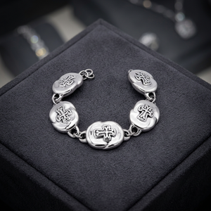สร้อยข้อมือเหรียญกางเขนศาสนา-เงินแท้ 925 - Product Image 2