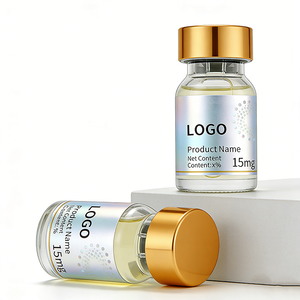 Водонепроницаемые этикетки для пептидных флаконов с индивидуальным логотипом, 1 мл, 3 мл, 10 мл, виниловые, нестандартной формы, голографическая упаковка для одного флакона - Product Image 5