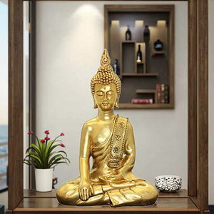 พระพุทธรูปทองคำไทย งานฝีมือเรซิ่น ของตกแต่งบ้าน พระพุทธรูปแบบจำลอง งานศิลปะวาดด้วยมือ ของสะสม รูปปั้นพระพุทธรูป - Product Image 5