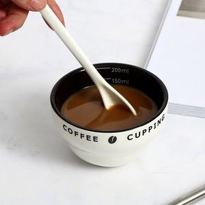 Tasse à café en forme de Q de 200 ml, tasse à mesurer, tasses en céramique, bol à mesurer professionnel - Product Image 4