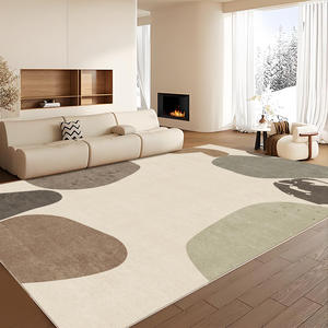 Alfombra de Lujo Abstracta Rectangular, Gruesa, Imitación de Cachemira, para Sala de Estar, Color Crema Francés, H-371 - Product Image 2
