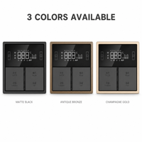 Contrôleur de température trois-en-un KNX, construction métallique, réglage intelligent, motifs de couleurs personnalisables, indice de protection IP20