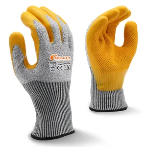 ENTE SAFETY Construction Site Special Latex Embossed Gloves Labor Insurance Gloves Wear-resistant Non-slip Breathable Work Glove