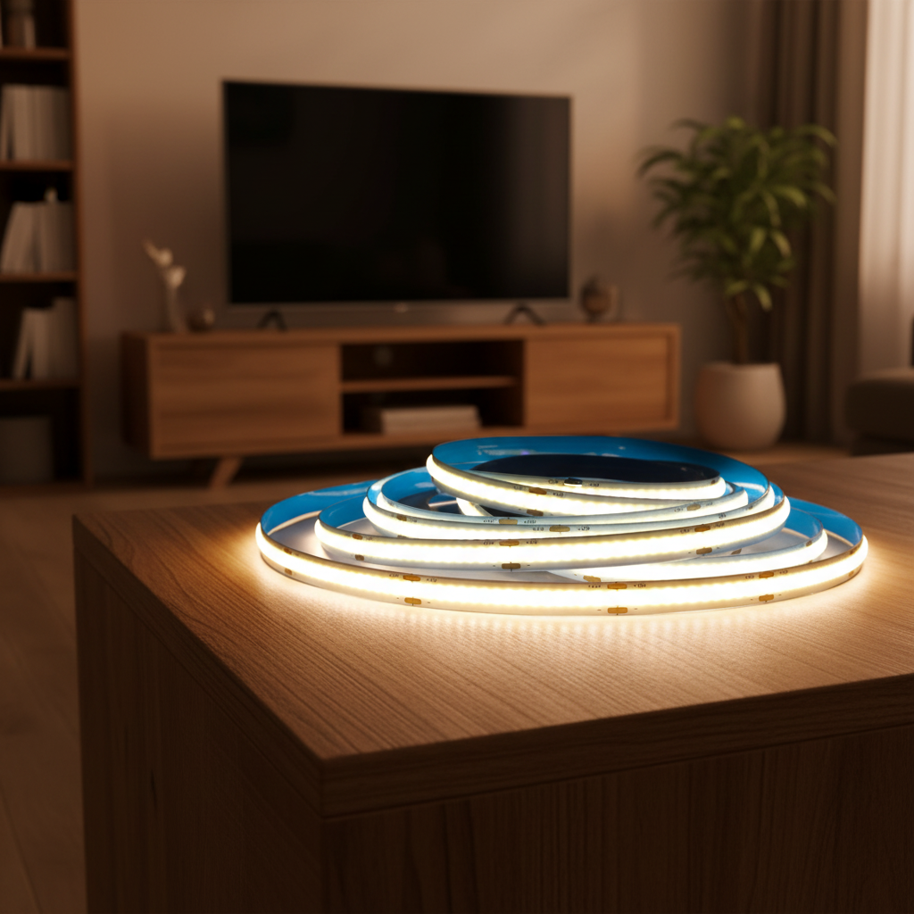 COB Flexible LED Strip Light 3000K/4000K/6000K 24V USB IP44 Waterproof CRI95 WiFi/App Control Indoor Ceiling & Cabinet Lighting