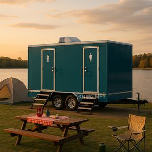 Luxury Mobile Shower and Restroom Trailer Portable Toilet with Eco-Friendly Durable Galvanized Steel Frame for Apartment Use - Product Image 4