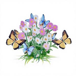 การ์ดอวยพรวันเกิด ของขวัญวันครู วันขอบคุณพระเจ้า วันแม่ ดีไซน์สดใส สร้างสรรค์ ดอกไม้สามมิติ ทำจากกระดาษ - Product Image 1