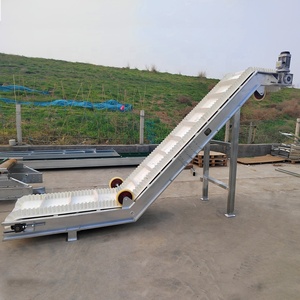 Hellende Pvc-Bandtransportband Z Type Met Baffle En Zijgeleider Om Biomassa-Deeltje Te Transporteren - Product Image 5