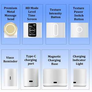 เครื่องนวดกระชับผิวหน้าและลำคอแบบพกพา ใช้คลื่นอัลตราโซนิก ลดเลือนริ้วรอย ต่อต้านริ้วรอยแห่งวัย ลดรอยคล้ำใต้ตา เพื่อความงาม - Product Image 2