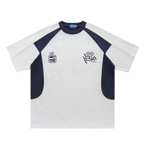 Marque privée deux tons Tshirt Logo personnalisé T-shirt surdimensionné pour hommes en vrac - Product Image 3