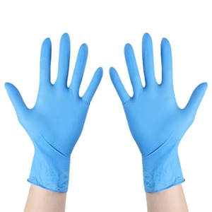 Gants jetables en nitrile Jiezhikang, 9-12 pouces, bleus, qualité alimentaire, non stériles, à usage unique pour la transformation alimentaire - Product Image 2