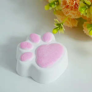 Phim hoạt hình mèo của Paw Tắm muối hộ gia đình làm sạch xơ mướp bong bóng BAT H nước hoa giữ ẩm Tắm muối bồn tắm tắm bóng