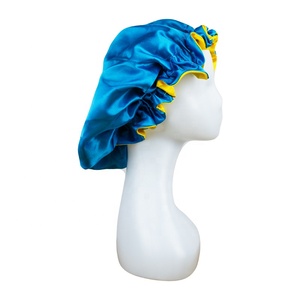 Set Bonnet dan Durags Satin cetak yang dapat disesuaikan untuk rambut besar sehari-hari topi tidur Satin untuk bungkus rambut Afrika - Product Image 5