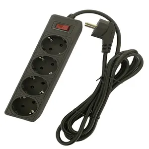 HAOYONG 4 Gangs Electrical Extension Board with Surge Protector and Switch Wholesale Extension Socket