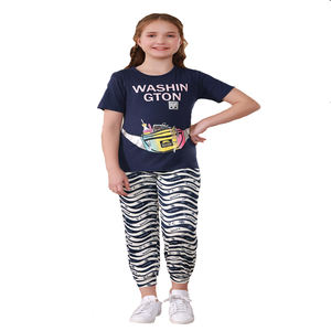 Venta al por Mayor de Fábrica Jinhai, Pijamas Infantiles, Conjunto de Ropa de Dibujos Animados para Niñas Pequeñas - Product Image 1