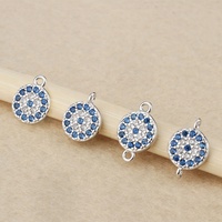 Accessoires Breloques Œil Maléfique en Argent Sterling S925, Vente en Gros, Très Demandés, pour Assemblages DIY Polyvalents