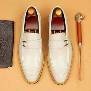Mocasines para Hombre de Cuero Genuino con Punta Puntiaguda, Antideslizantes, con Suela de Goma, Zapatos Casuales de Negocios - Product Image 3