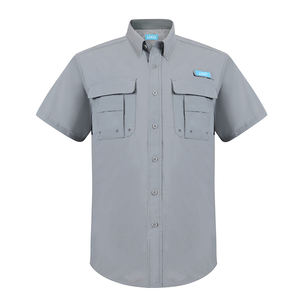 Diseño de lujo de alta calidad Jersey abotonado camisas de pesca poliéster nylon protección UV secado rápido logotipo personalizado ropa de pesca - Product Image 6