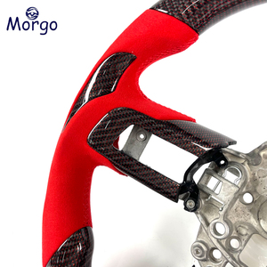 Volant personnalisé en fibre de carbone forgée rouge avec LED pour <span class=keywords><strong>Ford</strong></span> <span class=keywords><strong>Mustang</strong></span> S550 5.0L <span class=keywords><strong>GT</strong></span> <span class=keywords><strong>V8</strong></span> Shelby Mach 1 RTR 2015-2023 - Product Image 3