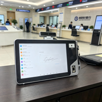 Kiosque de vérification d'identité, terminal en libre-service, tablette d'identification capacitive 10 pouces, résolution 1920x1080, Intel Core I5, Windows