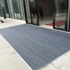Tapis d'entrée moderne en alliage d'aluminium, lavable, à usage commercial, avec connexion par câble métallique, tapis de sol modulaire antidérapant - Product Image 1