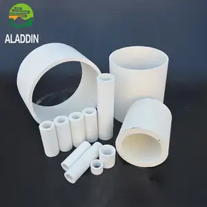 Tubo cerâmico de fibra de alumina com isolamento elétrico alto 95% 99% resistência ao calor refratário