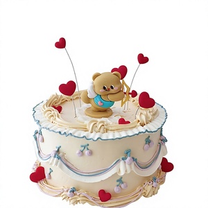 <span class=keywords><strong>Orsetto</strong></span> in Gomma Morbida per Decorazione Torte a Forma di Cuore, Centrotavola in Silicone Morbido per Feste di <span class=keywords><strong>Compleanno</strong></span> - Product Image 2
