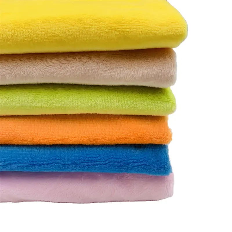 Meilleure vente 100% Polyester 1.5mm simple face minky tissu australie moelleux minky tissu animal de compagnie maison tissu