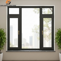 Ventanas de Aluminio con Marco Delgado de Estilo Moderno Minimalista GS, Ventana de Vidrio para Villa