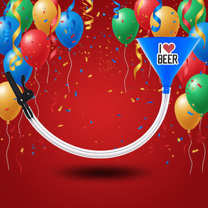 Embudo para cerveza DB I Love Beer con válvula, de 2-3 pies, de plástico, para fiestas, ideal para el Año Nuevo Chino y eventos de Ramadán. - Product Image 2