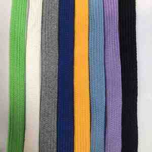 Cordon plat en polyester et coton coloré, corde en polyester et coton - Product Image 1