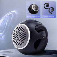 Haut-parleur externe Bluetooth 2-en-1 et écouteurs sans fil à crochet d'oreille ouvert Custom JM13 Pro pour le camping et la randonnée, lecteur audio musical