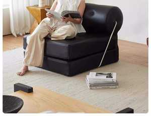 Canapé-lit convertible en tissu 2 places, couleur personnalisable, idéal pour appartement, hôtel, chambre, salle à manger, salon - Product Image 3