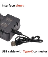 Cargador de Baterías Universal de Doble Bahía para Baterías de Iones de Litio 18650 21700 de 3.7V 4.2V, Base de Carga Inteligente con Entrada Tipo C, Banco de Energía, Micrófono, Cámara