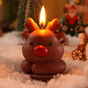 Bougie de Noël décorative en forme de cerf, bougies parfumées, cadeaux créatifs et souvenirs en bougies, fournitures de fête en gros - Product Image 4