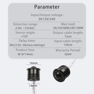 12V 24V <span class=keywords><strong>LED</strong></span> Chiếu Sáng Hồng Ngoại Cảm Biến Chuyển Động Phát Hiện Tự Động Chuyển Đổi Cho Nhà Tủ Giày Tự Động Chiếu Sáng - Product Image 4