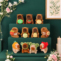 Pendentif en peluche Capybara style célébrité internet et thème fruits, mignon et amusant, poupée en peluche Kapibala, porte-clés en peluche, vente en gros