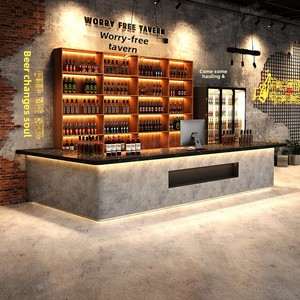 Tùy chỉnh hiện đại công nghiệp phong cách retro bàn tiếp tân gỗ truy cập cho billiard Hall BBQ cửa hàng Homestay cửa hàng Góc quầy <span class=keywords><strong>l</strong></span>ễ tân - Product Image 2